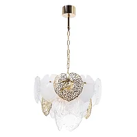 Люстра подвесная Капри (Kapri) A4078LM-6GO Arte Lamp прозрачная на 6 ламп, основание золотое в стиле современный флористика Люстра подвесная Капри (Kapri) A4078LM-6GO Arte Lamp прозрачная на 6 ламп, основание золотое в стиле современный флористика